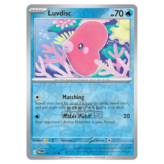 Pokemon - Scarlet & Violet - Paldea Evolved - Luvdisc - 047/193 - (Reverse Holo)