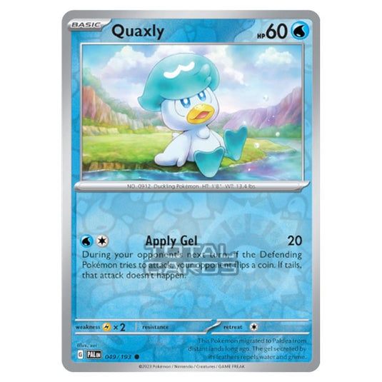 Pokemon - Scarlet & Violet - Paldea Evolved - Quaxly - 049/193 - (Reverse Holo)