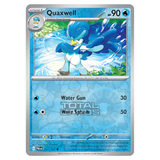 Pokemon - Scarlet & Violet - Paldea Evolved - Quaxwell - 051/193 - (Reverse Holo)