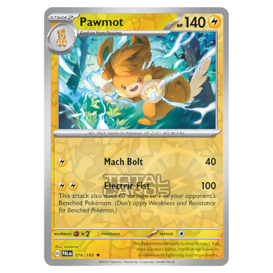 Pokemon - Scarlet & Violet - Paldea Evolved - Pawmot - 076/193 - (Reverse Holo)