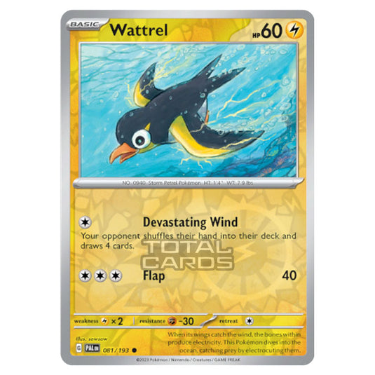 Pokemon - Scarlet & Violet - Paldea Evolved - Wattrel - 081/193 - (Reverse Holo)