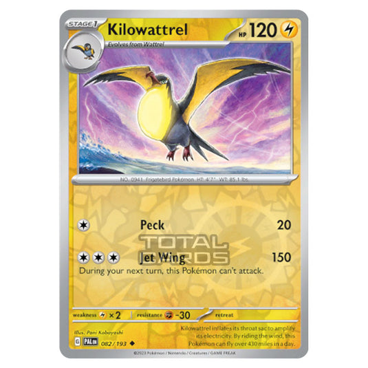 Pokemon - Scarlet & Violet - Paldea Evolved - Kilowattrel - 082/193 - (Reverse Holo)