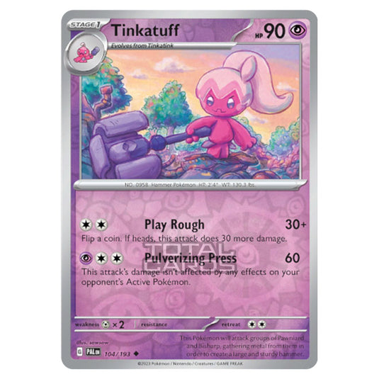 Pokemon - Scarlet & Violet - Paldea Evolved - Tinkatuff - 104/193 - (Reverse Holo)