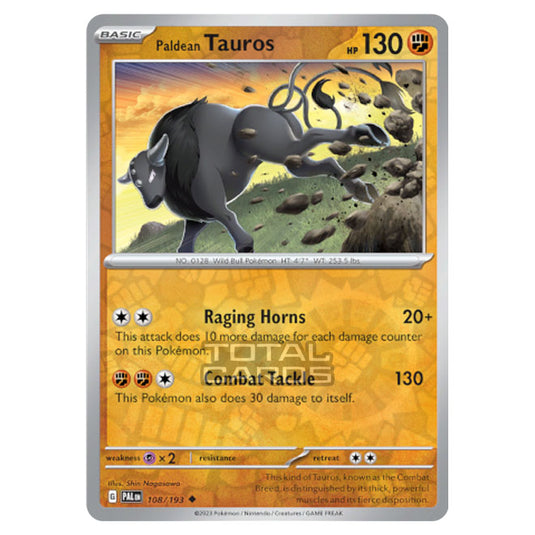 Pokemon - Scarlet & Violet - Paldea Evolved - Paldean Tauros - 108/193 - (Reverse Holo)