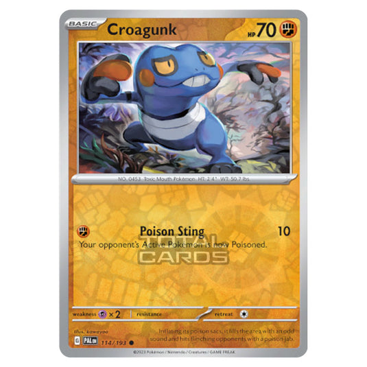 Pokemon - Scarlet & Violet - Paldea Evolved - Croagunk - 114/193 - (Reverse Holo)