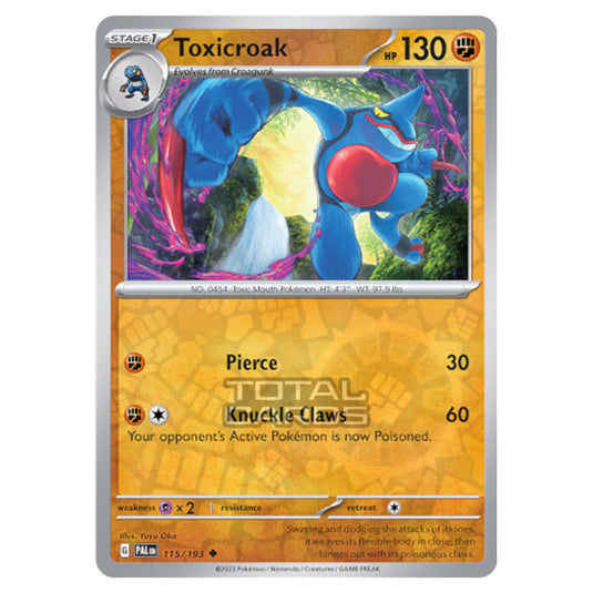 Pokemon - Scarlet & Violet - Paldea Evolved - Toxicroak - 115/193 - (Reverse Holo)