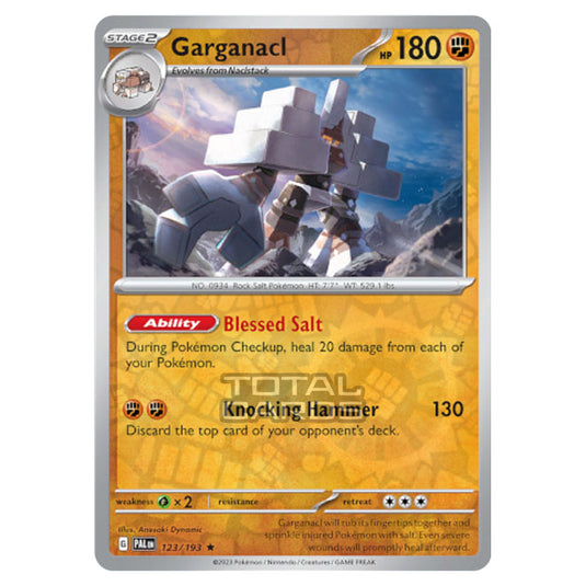 Pokemon - Scarlet & Violet - Paldea Evolved - Garganacl - 123/193 - (Reverse Holo)