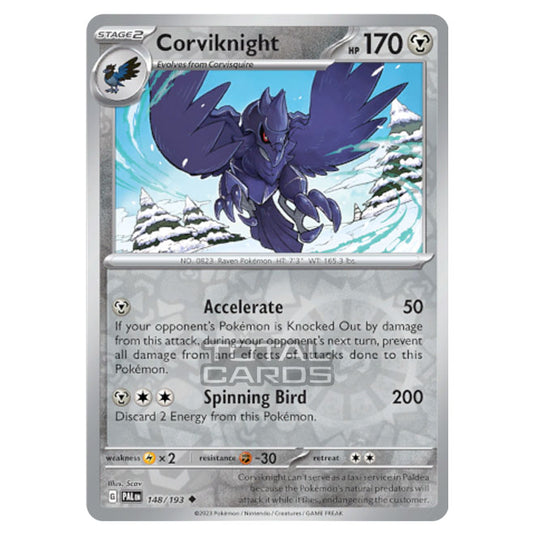 Pokemon - Scarlet & Violet - Paldea Evolved - Corviknight - 148/193 - (Reverse Holo)