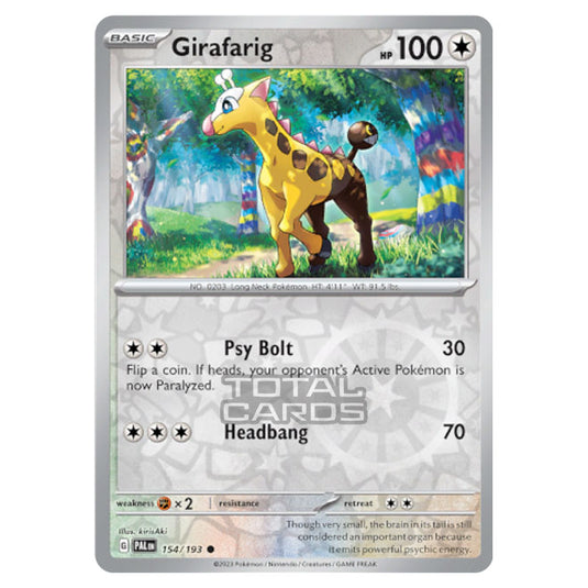 Pokemon - Scarlet & Violet - Paldea Evolved - Girafarig - 154/193 - (Reverse Holo)