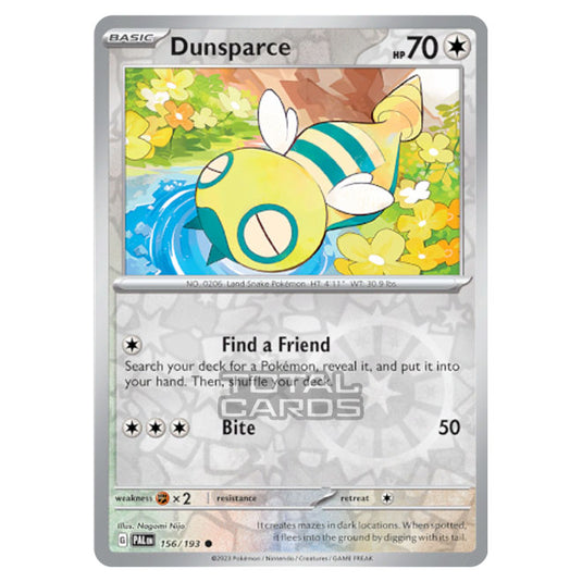 Pokemon - Scarlet & Violet - Paldea Evolved - Dunsparce - 156/193 - (Reverse Holo)