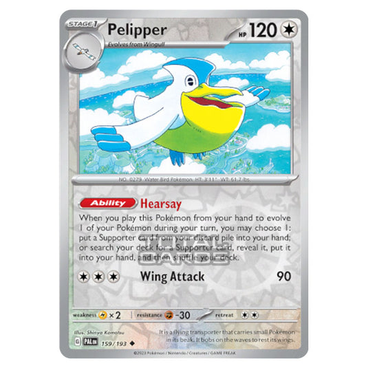 Pokemon - Scarlet & Violet - Paldea Evolved - Pelipper - 159/193 - (Reverse Holo)