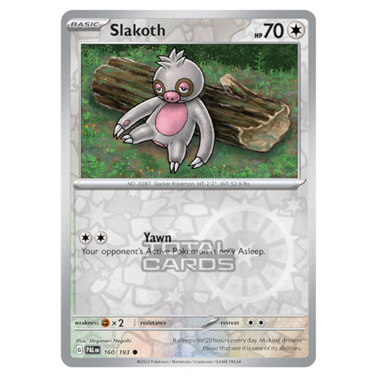 Pokemon - Scarlet & Violet - Paldea Evolved - Slakoth - 160/193 - (Reverse Holo)