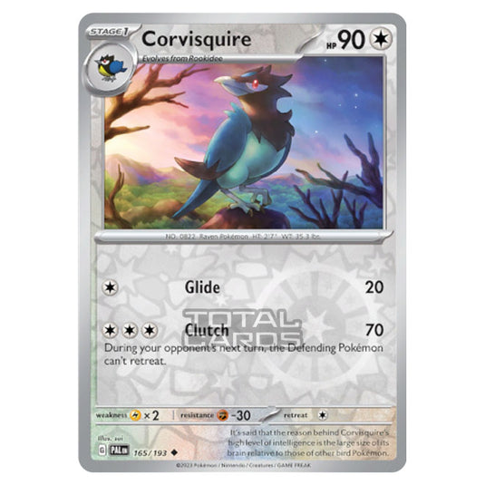 Pokemon - Scarlet & Violet - Paldea Evolved - Corvisquire - 165/193 - (Reverse Holo)