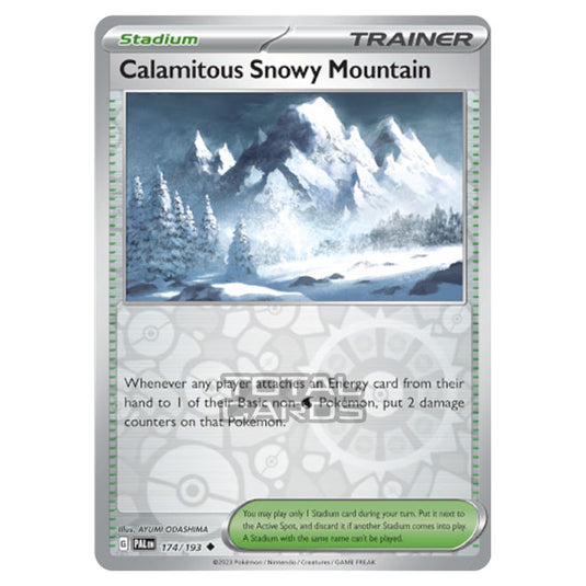 Pokemon - Scarlet & Violet - Paldea Evolved - Calamitous Snowy Mountain - 174/193 - (Reverse Holo)