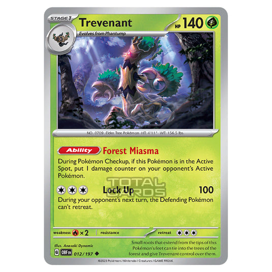 Pokemon - Scarlet & Violet - Obsidian Flames - Trevenant - 012/197 Pokemon - Scarlet & Violet - Obsidian Flames - Trevenant - 012/197