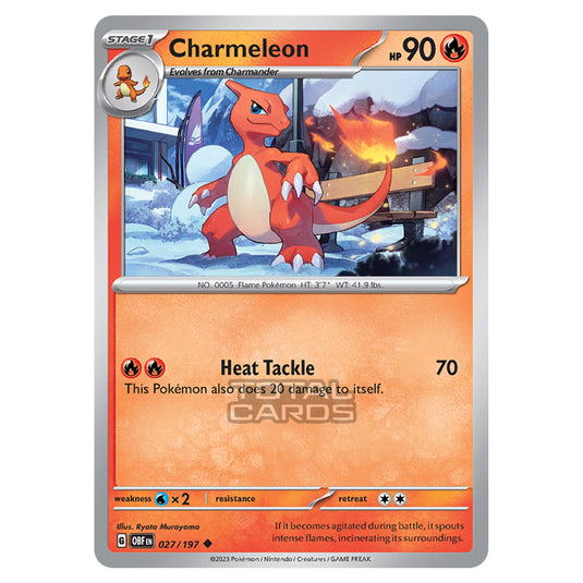 Pokemon - Scarlet & Violet - Obsidian Flames - Charmeleon (Holo) - 027/197
