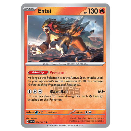 Pokemon - Scarlet & Violet - Obsidian Flames - Entei - 030/197