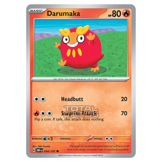 Pokemon - Scarlet & Violet - Obsidian Flames - Darumaka - 034/197