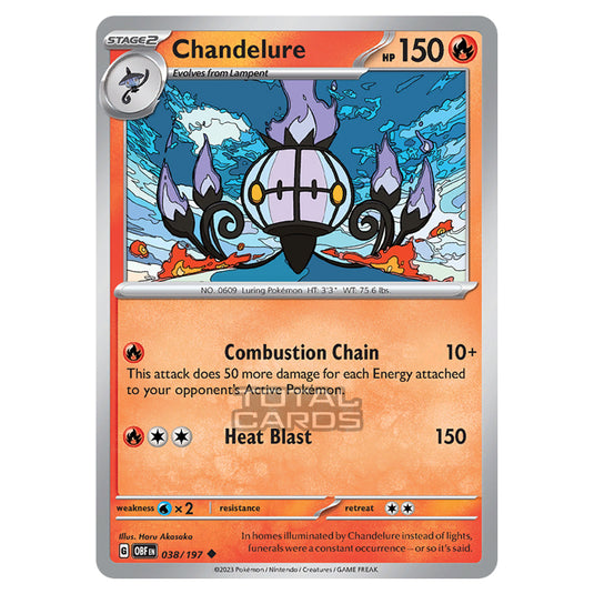Pokemon - Scarlet & Violet - Obsidian Flames - Chandelure - 038/197