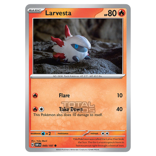 Pokemon - Scarlet & Violet - Obsidian Flames - Larvesta - 040/197