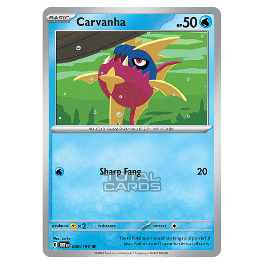 Pokemon - Scarlet & Violet - Obsidian Flames - Carvanha - 046/197