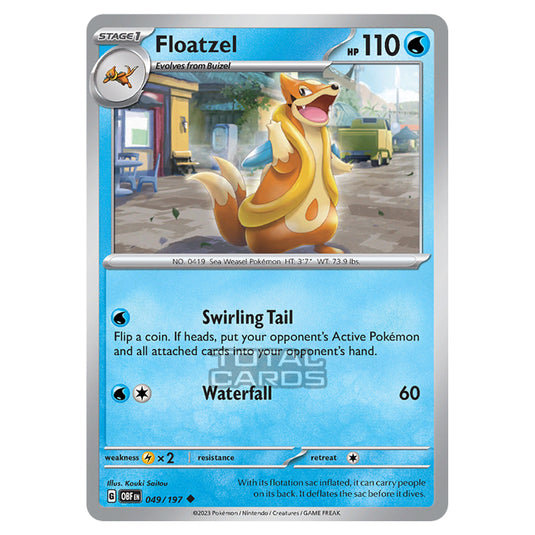 Pokemon - Scarlet & Violet - Obsidian Flames - Floatzel - 049/197