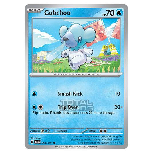 Pokemon - Scarlet & Violet - Obsidian Flames - Cubchoo - 053/197