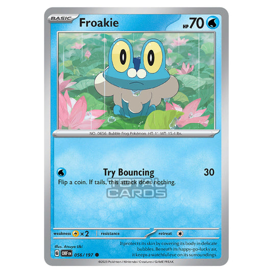 Pokemon - Scarlet & Violet - Obsidian Flames - Froakie - 056/197