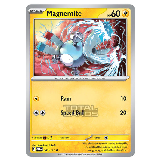 Pokemon - Scarlet & Violet - Obsidian Flames - Magnemite - 063/197