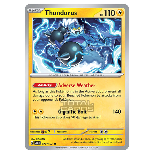 Pokemon - Scarlet & Violet - Obsidian Flames - Thundurus - 070/197