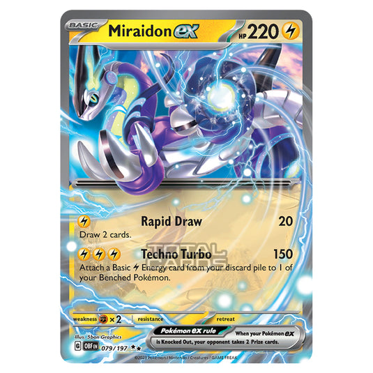 Pokemon - Scarlet & Violet - Obsidian Flames - Miraidon ex - 079/197