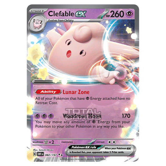 Pokemon - Scarlet & Violet - Obsidian Flames - Clefable ex - 082/197