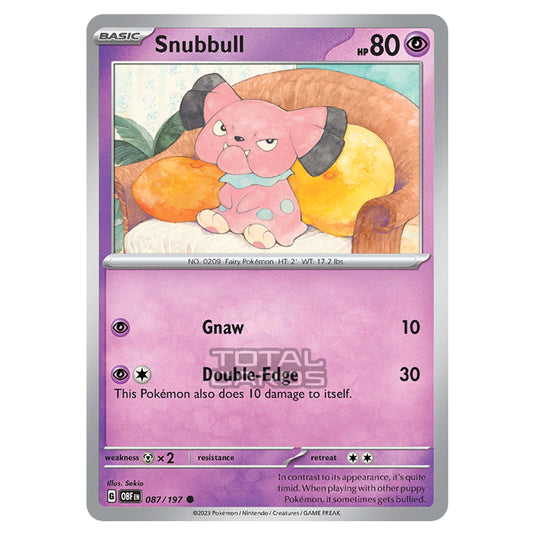 Pokemon - Scarlet & Violet - Obsidian Flames - Snubbull - 087/197