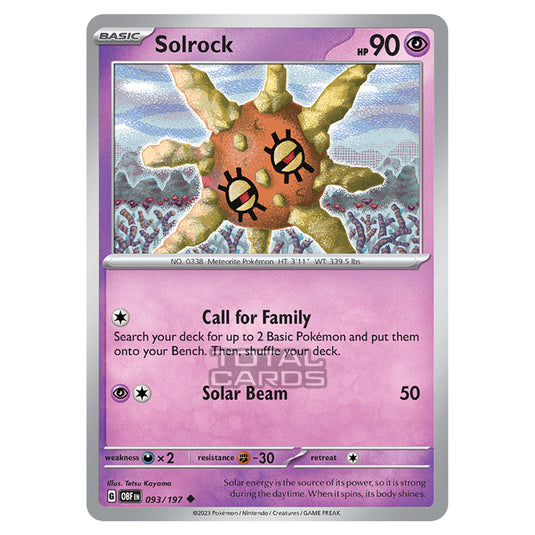 Pokemon - Scarlet & Violet - Obsidian Flames - Solrock - 093/197