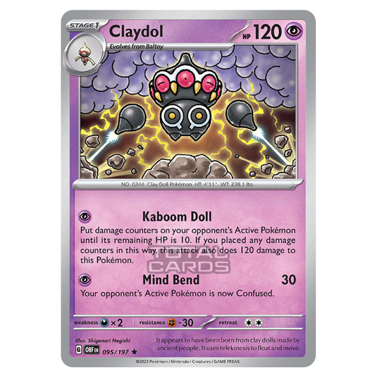 Pokemon - Scarlet & Violet - Obsidian Flames - Claydol - 095/197