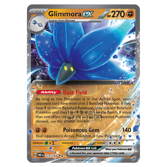 Pokemon - Scarlet & Violet - Obsidian Flames - Glimmora ex - 123/197