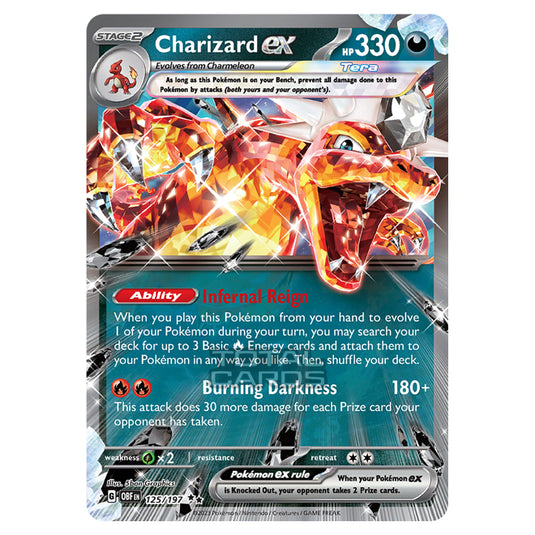 Pokemon - Scarlet & Violet - Obsidian Flames - Charizard ex - 125/197