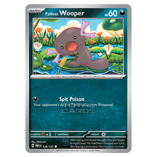 Pokemon - Scarlet & Violet - Obsidian Flames - Paldean Wooper - 126/197