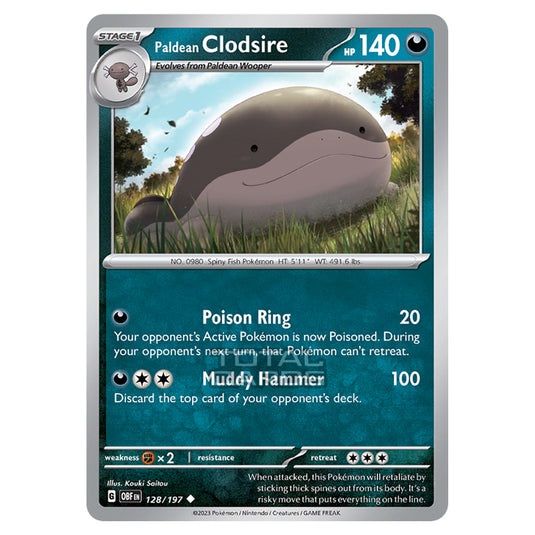 Pokemon - Scarlet & Violet - Obsidian Flames - Paldean Clodsire - 128/197