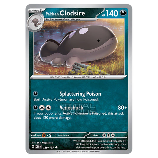 Pokemon - Scarlet & Violet - Obsidian Flames - Paldean Clodsire - 129/197