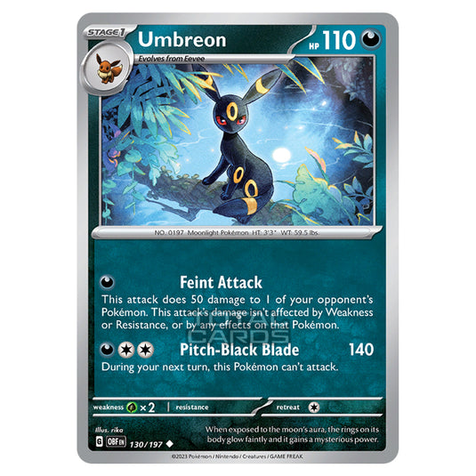 Pokemon - Scarlet & Violet - Obsidian Flames - Umbreon - 130/197