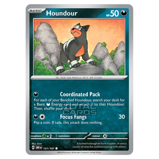 Pokemon - Scarlet & Violet - Obsidian Flames - Houndour - 131/197