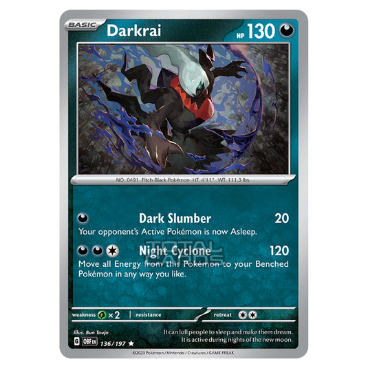 Pokemon - Scarlet & Violet - Obsidian Flames - Darkrai - 136/197