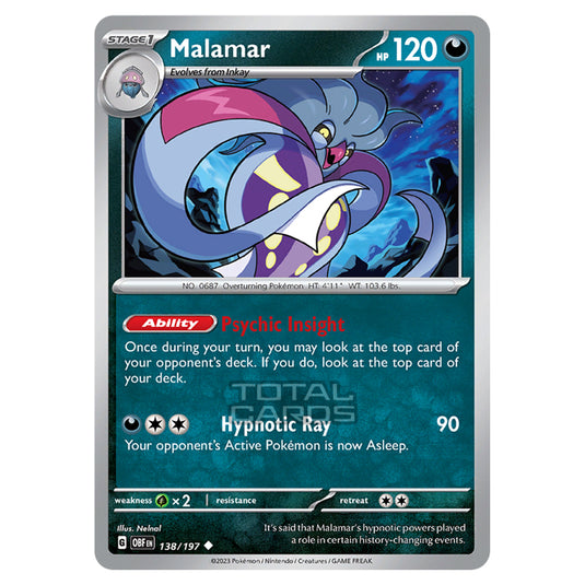 Pokemon - Scarlet & Violet - Obsidian Flames - Malamar - 138/197