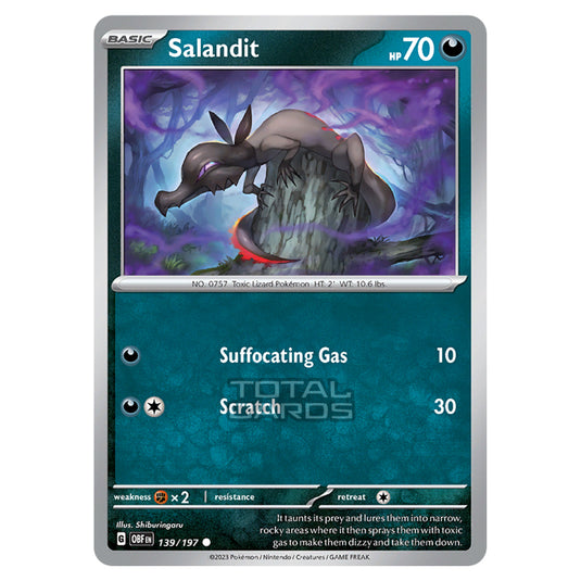 Pokemon - Scarlet & Violet - Obsidian Flames - Salandit - 139/197