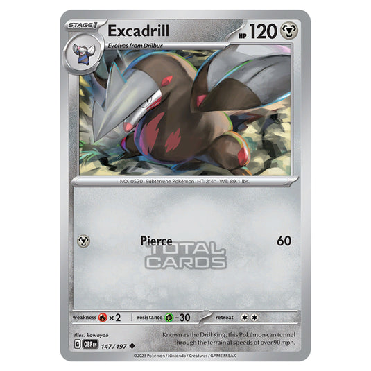 Pokemon - Scarlet & Violet - Obsidian Flames - Excadrill - 147/197