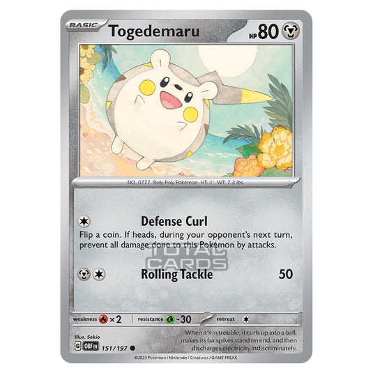 Pokemon - Scarlet & Violet - Obsidian Flames - Togedemaru - 151/197