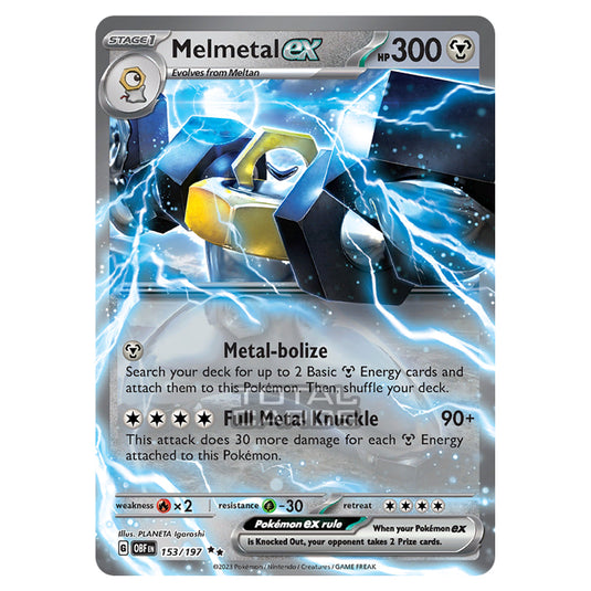 Pokemon - Scarlet & Violet - Obsidian Flames - Melmetal ex - 153/197