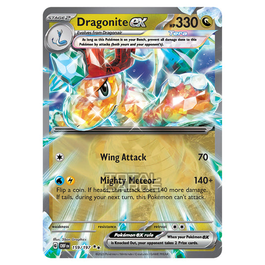 Pokemon - Scarlet & Violet - Obsidian Flames - Dragonite ex - 159/197