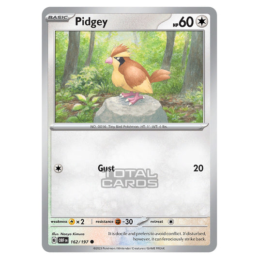 Pokemon - Scarlet & Violet - Obsidian Flames - Pidgey - 162/197